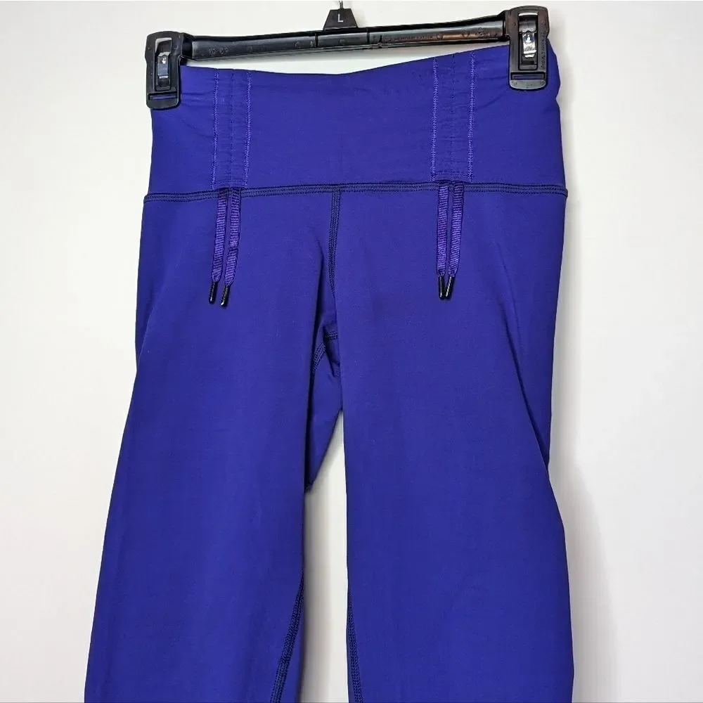 Lululemon Some Like It Hot Crop Leggings Bruised Berry Ruched Workout Athletic